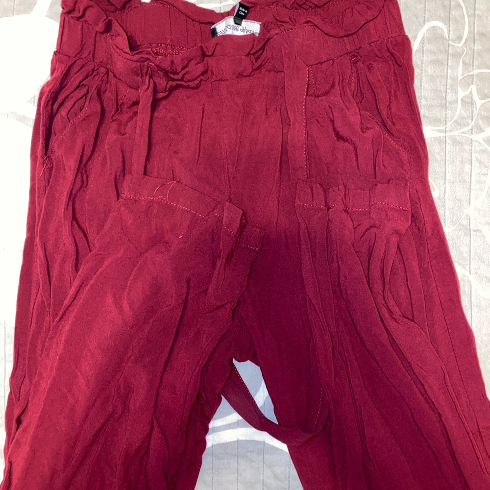 burgundy dress pants